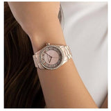 Michael Kors Lexington Three Hand Mother of Pearl Pink Dial Rose Gold Steel Strap Watch For Women - MK7444 Buy Now By Michael Kors