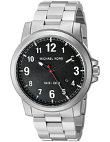 Michael Kors Paxton Analog Black Dial Silver Steel Strap Watch For Men - MK8500 Buy Now By Michael Kors