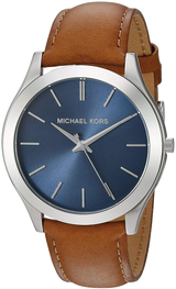 Michael Kors Slim Runway Analog Blue Dial Brown Leather Strap Watch For Men - MK8508 Buy Now By Michael Kors