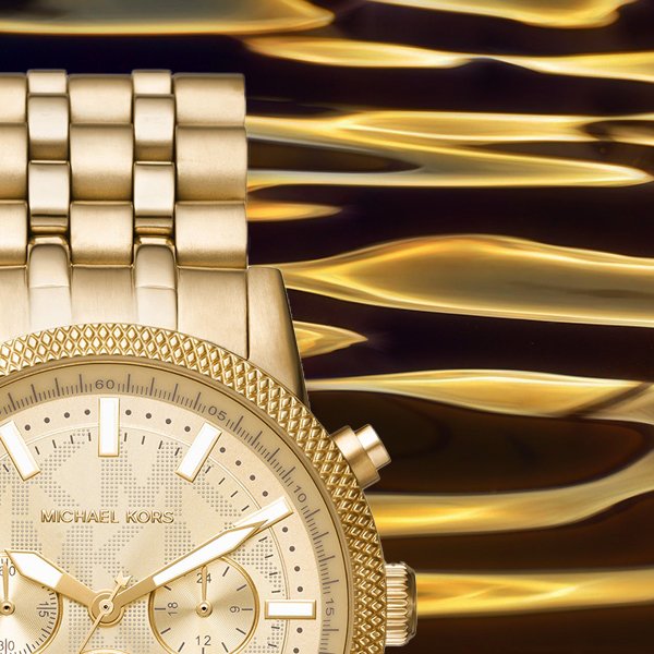 Michael Kors Hutton Chronograph Gold Dial Gold Steel Strap Watch For Men - MK8953 Buy Now By Michael Kors