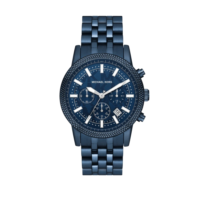 Michael Kors Hutton Chronograph Blue Dial Blue Steel Strap Watch For Men - MK9088 Buy Now By Michael Kors