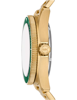 Michael Kors Maritime Analog Green Dial Gold Steel Strap Watch for Men - MK9162 Buy Now By Michael Kors