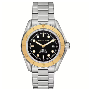 Michael Kors Maritime Analog Black Dial Silver Steel Strap Watch for Men - MK9161 Buy Now By Michael Kors