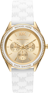 Michael Kors Jessa Quartz Gold Dial White Silicone Strap Watch For Women - MK7267 Buy Now By Michael Kors