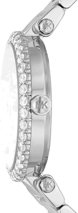 Michael Kors Parker Three Hand Mother of Pearl White Dial Silver Steel Strap Watch For Women - MK4694 Buy Now By Michael Kors
