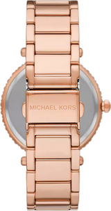 Michael Kors Parker Three-Hand Mother of Pearl White Dial Rose Gold Steel Strap Watch For Women - MK4695 Buy Now By Michael Kors