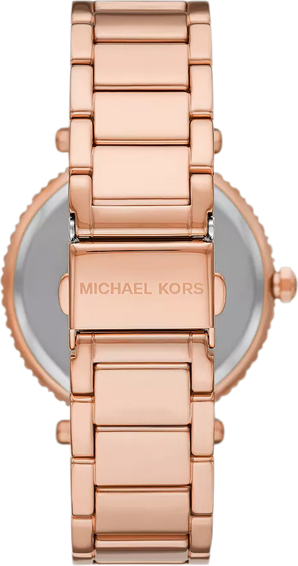 Michael Kors Parker Three-Hand Mother of Pearl White Dial Rose Gold Steel Strap Watch For Women - MK4695 Buy Now By Michael Kors
