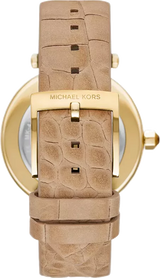Michael Kors Parker Three-Hand Gold Dial Brown Leather Strap Watch For Women - MK4725 Buy Now By Michael Kors