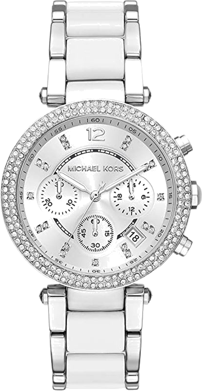 Michael Kors Parker Chronograph Silver Dial Silver Steel Strap Watch For Women - MK6354 Buy Now By Michael Kors
