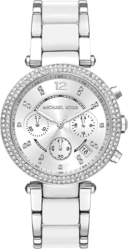 Michael Kors Parker Chronograph Silver Dial Silver Steel Strap Watch For Women - MK6354 Buy Now By Michael Kors