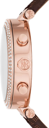 Michael Kors Parker Chronograph White Dial Brown Leather Strap Watch For Women - MK6917 Buy Now By Michael Kors