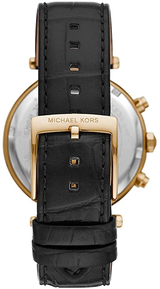 Michael Kors Parker Chronograph Black Dial Black Leather Strap Watch For Women - MK6984 Buy Now By Michael Kors