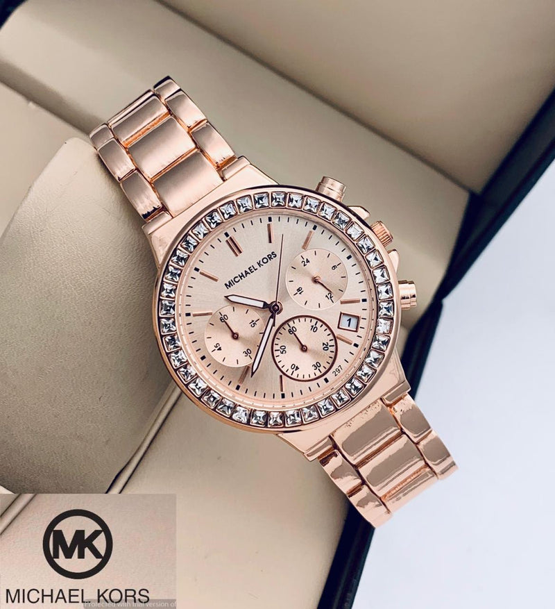 Michael Kors Parker Pink Dial Two Tone Steel Strap Watch for Women - MK5896 Buy Now By Michael Kors
