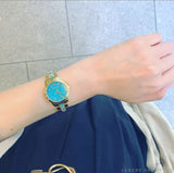 Michael Kors Petite Runway Mercer Blue Dial Gold Steel Strap Watch For Women - MK6673 Buy Now By Michael Kors