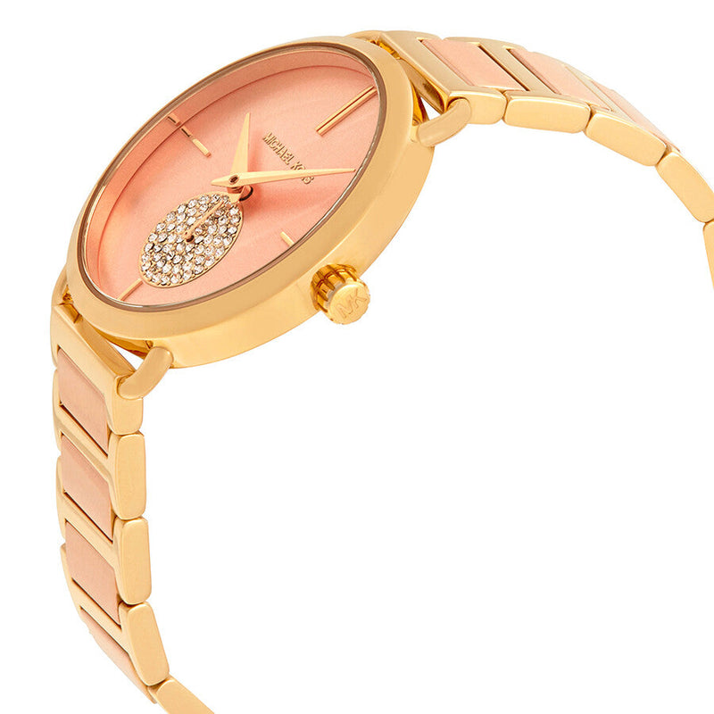 Michael Kors Portia Rose Gold Dial Two Tone Steel Strap Watch for Women - MK3706 Buy Now By Michael Kors
