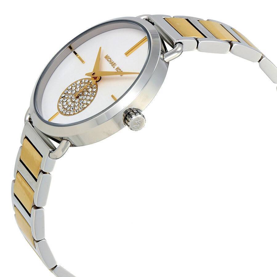 Michael Kors Silver Dial Two Tone Steel Strap Watch for Women - MK3679