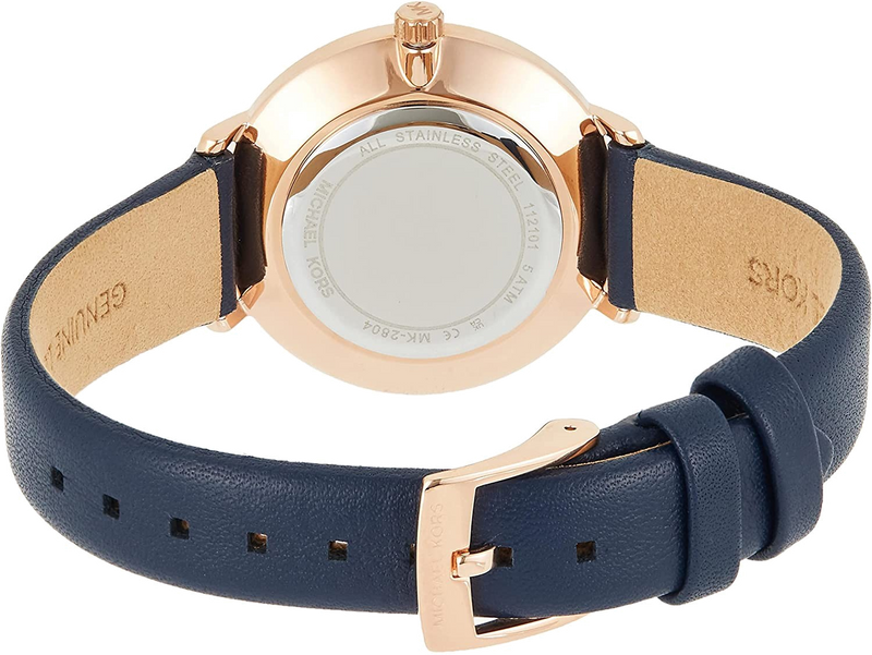 Michael Kors Pyper Analog White Dial Black Leather Strap Watch For Women - MK2804 Buy Now By Michael Kors
