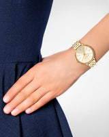 Michael Kors Pyper Quartz Gold Dial Gold Steel Strap Watch For Women - MK3898 Buy Now By Michael Kors