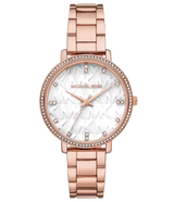 Michael Kors Pyper Three-Hand White Dial Rose Gold Steel Strap Watch For Women - MK4594 Buy Now By Michael Kors