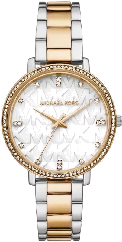 Michael Kors Pyper Three Hand White Dial Two Tone Steel Strap Watch For Women - MK4595 Buy Now By Michael Kors