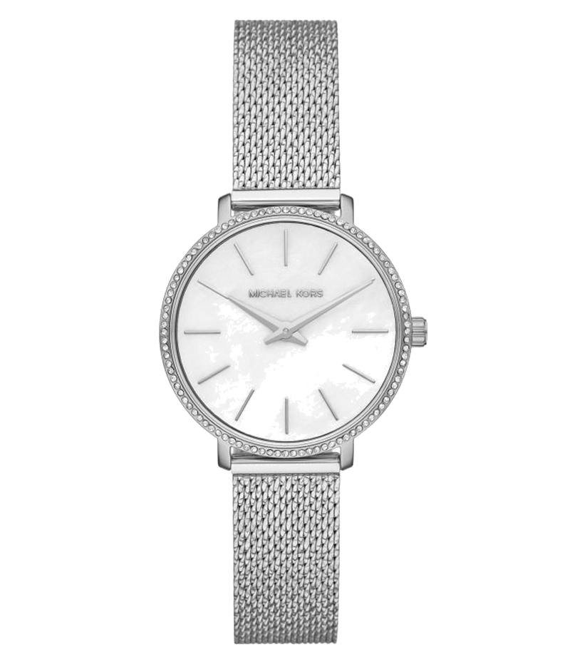Michael Kors Pyper Quartz Mother of Pearl White Dial Silver Mesh Strap Watch For Women - MK4618 Buy Now By Michael Kors
