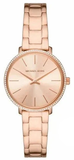 Shop Michael Kors Pyper Quartz Rose Gold Dial Rose Gold Steel Strap Watch For Women - MK1040 in USA