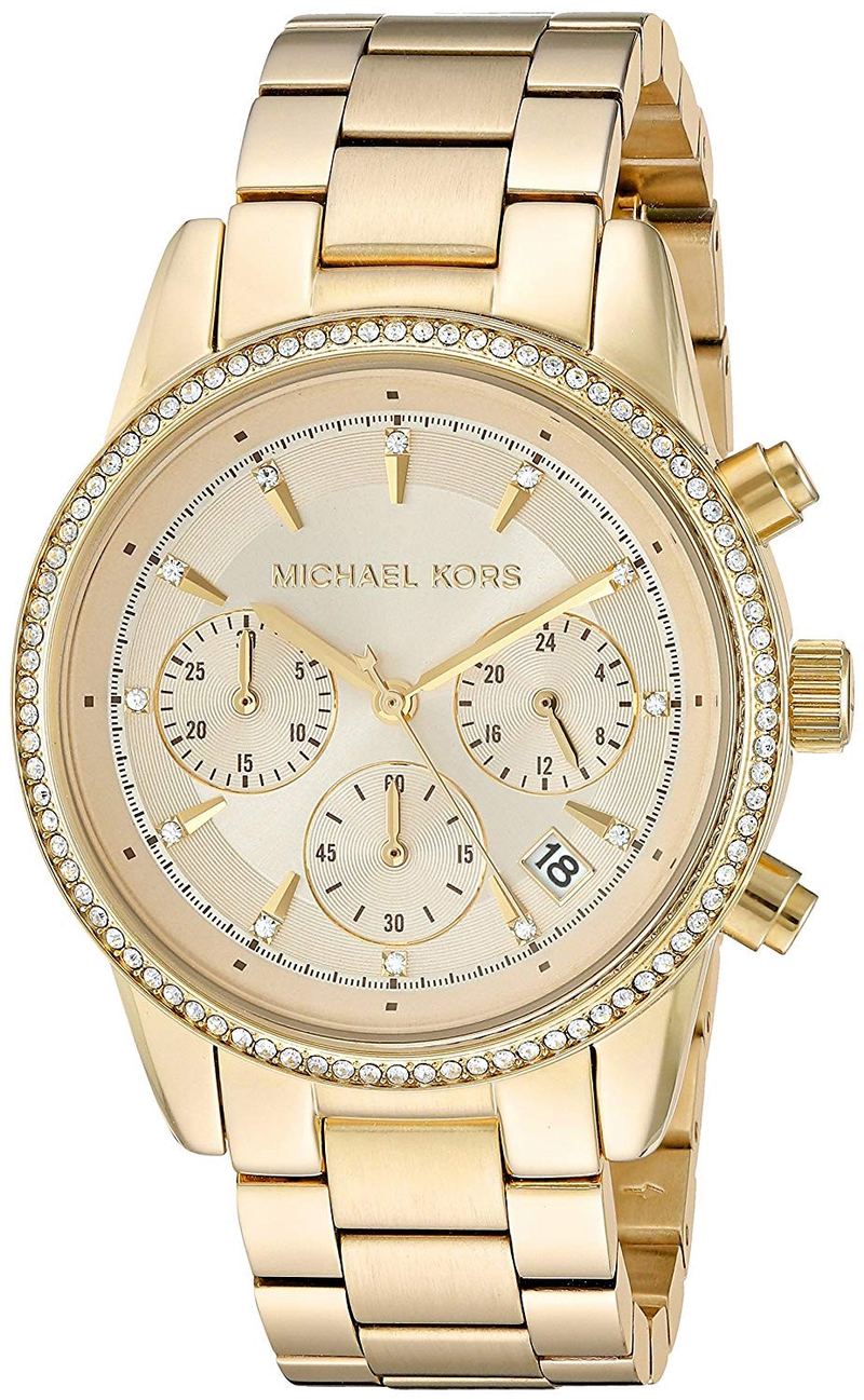 Michael Kors Ritz Gold Dial Gold Steel Strap Watch for Women - MK6356 Buy Now By Michael Kors