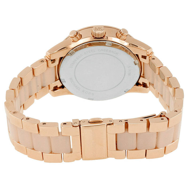 Michael Kors Ritz Chronograph Rose Gold Dial Two Tone Steel Strap Watch for Women - MK6307 Buy Now By Michael Kors