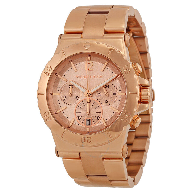 Shop Michael Kors Dylan Rose Gold Dial Rose Gold Steel Strap Watch for Women - MK5314 in USA