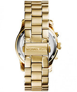 Michael Kors Runway Chronograph Orange Dial Gold Steep Strap Watch For Women - MK6162 Buy Now By Michael Kors