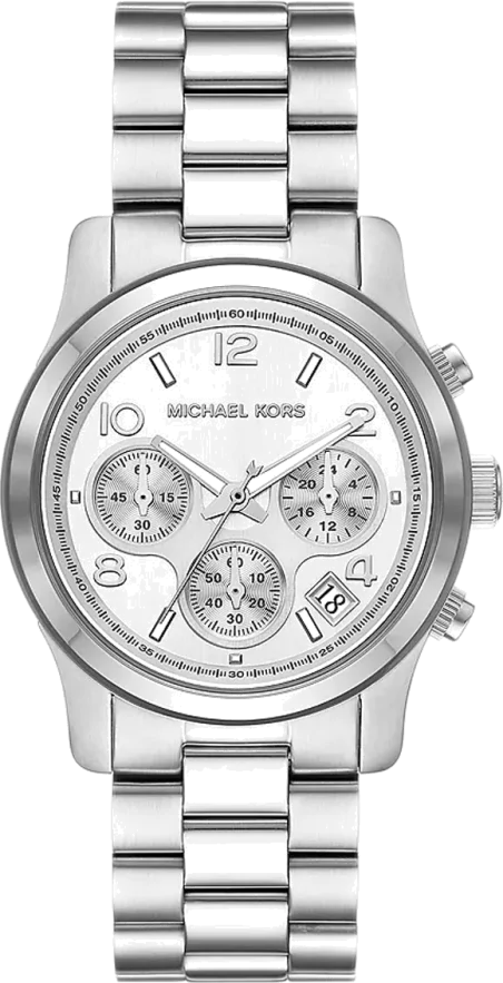 Michael Kors Runway Chronograph Silver Dial Silver Steel Strap Watch For Women - MK7325 Buy Now By Michael Kors