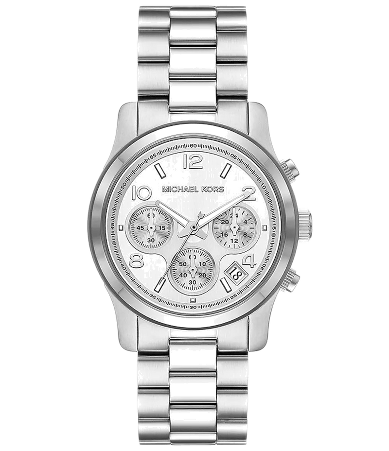 Michael Kors Runway Chronograph Silver Dial Silver Steel Strap Watch For Women - MK7325 Buy Now By Michael Kors