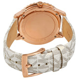 Michael Kors Runway Quartz Rose Gold Dial White Leather Strap Watch For Women - MK6980 Buy Now By Michael Kors