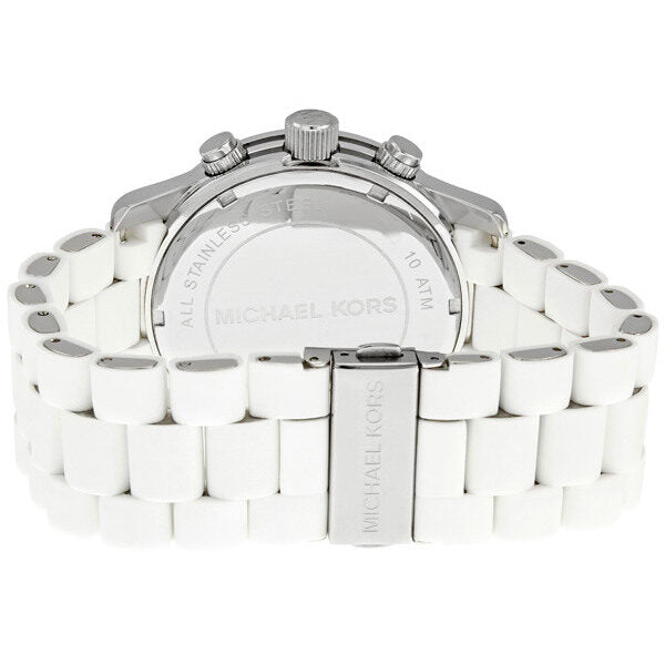 Michael Kors Oversize White Dial White Steel Strap Watch for Men - MK8108 Buy Now By Michael Kors