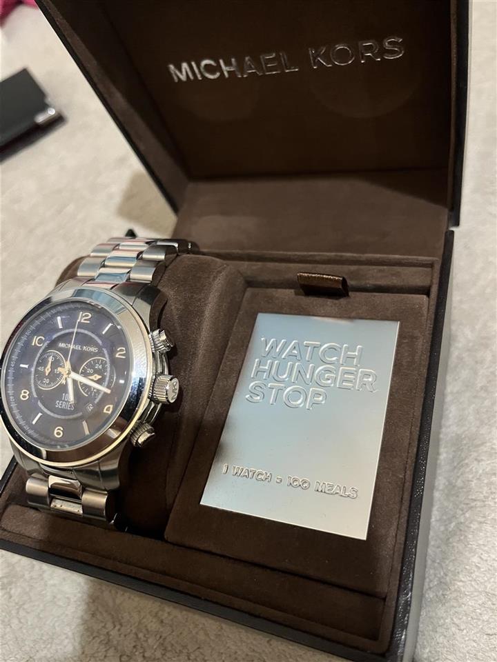 Michael Kors Stop Hunger Chronograph Blue Dial Silver Steel Strap Watch for Men - MK8314 Buy Now By Michael Kors