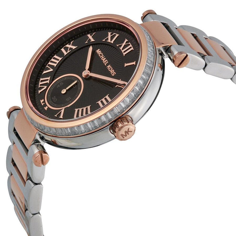 Michael Kors Skylar Black Dial Two Tone Steel Strap Watch for Women - MK5957 Buy Now By Michael Kors
