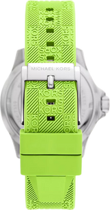 Michael Kors Everest Three Hand Crystals Silver Dial Green Silicone Strap Watch For Women - MK7360 Buy Now By Michael Kors