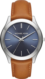 Michael Kors Slim Runway Analog Blue Dial Brown Leather Strap Watch For Men - MK8508 Buy Now By Michael Kors