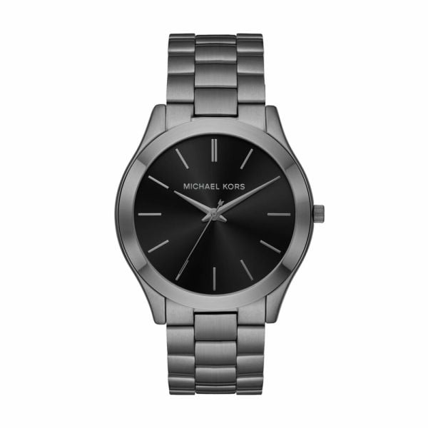 Michael Kors Slim Runway Quartz Black Dial Grey Steel Strap Watch For Men - MK1044 Buy Now By Michael Kors