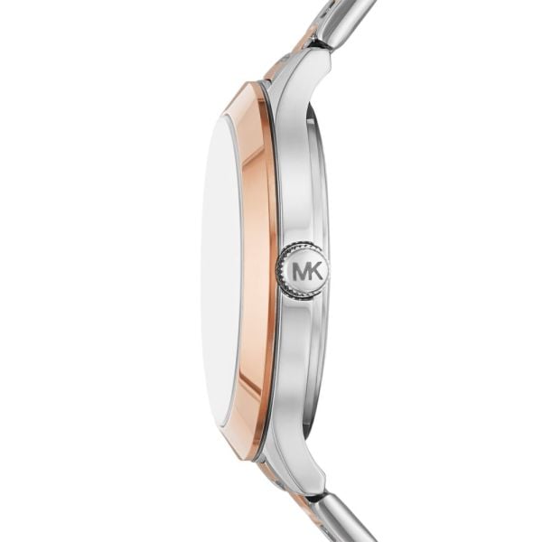 Michael Kors Slim Runway Crystals Silver Dial Two Tone Steel Strap Watch for Women - MK1045 Buy Now By Michael Kors