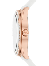 Michael Kors Oversized Sport Quartz White Dial White Rubber Strap Watch For Women - MK6945 Buy Now By Michael Kors