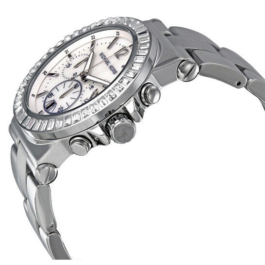 Michael Kors Dylan Glitz Chronograph White Dial Silver Steel Strap Watch For Women - MK5411 Buy Now By Michael Kors