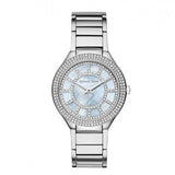 Michael Kors Kerry Mother of Pearl Dial Silver Stainless Steel Strap Watch for Women - MK3395