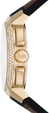 Michael Kors Sidney Multifunction White Dial Brown Leather Strap Watch For Women - MK6948 Buy Now By Michael Kors