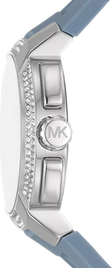 Michael Kors Sidney Multifunction Crystals Silver Dial Blue Rubber Strap Watch for Women - MK7220 Buy Now By Michael Kors