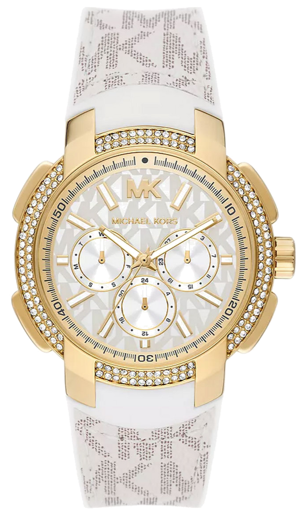 Michael Kors Sydney Quartz White Dial White Leather Strap Watch For Women - MK7221 Buy Now By Michael Kors
