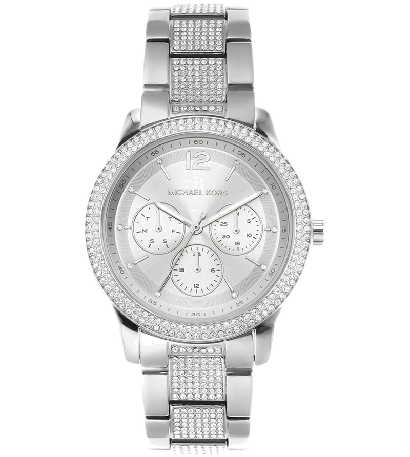 Michael Kors Tibby Chronograph Silver Dial Silver Steel Strap Watch For Women - MK7294 Buy Now By Michael Kors