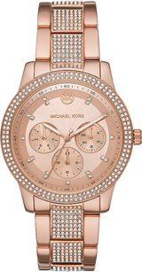 Michael Kors Tibby Chronograph Crystals Rose Gold Dial Rose Gold Steel Strap Watch For Women - MK6826 Buy Now By Michael Kors