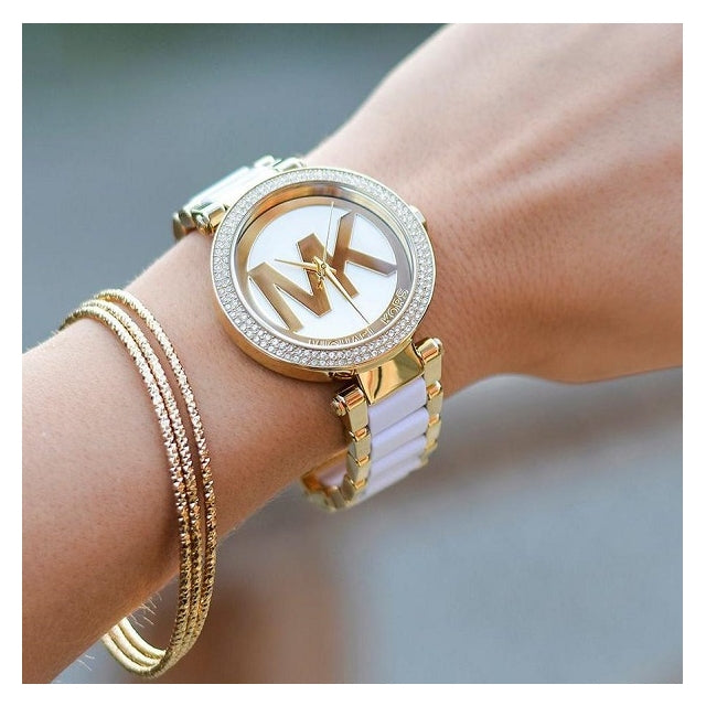 Michael Kors Parker White Dial Two Tone Steel Strap Watch for Women - MK6313 Buy Now By Michael Kors