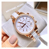 Michael Kors Ritz White Dial Two Tone Steel Strap Watch for Women - MK6324 Buy Now By Michael Kors
